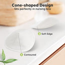 Organic Nursing Pads - 14 Washable Viscose Derived from Bamboo Breastfeeding Pads, Wash Bag, Reusable Breast Pads for Breastfeeding, Nipple Pads for Breastfeeding Essentials(Soft White, M 3.9") by TinyTreasures Baby Boutique