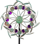 Viveta Outdoor Wind Spinners, 13" Metal Wind Sculpture with Stable Stake, Double-Sided Windmill,Wind Spinner for Yard and Garden by CozyNest Decor