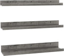 Giftgarden 24 Inch Grey Floating Shelves for Wall Mount, Gray Wood Wall Shelf Ledge for Bathroom Bedroom Living Room Kitchen Storage, Set of 3 Different Sizes by CozyNest Decor