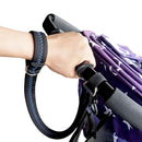 Baby Stroller Wheelchair Safety Wrist Strap or Large Dog Leash, Second Layer Security for Retractable Dog Leash, Black with Blue Stitching by TinyTreasures Baby Boutique