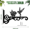 2-Pack Aesthetic Wall Plant Hanger Indoor and Outdoor – 10 Inch Metal Hanging Plant Bracket with Beautiful Bird Pattern – Anti Rust Plant Hooks for Hanging Plants, Bird Feeder, Wind Chime, Lantern by GreenHaven Gardens