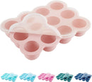 12x1.5oz Baby Food Freezer Tray with Clip Lid Gossamer Pink | Food Grade Silicone Storage Containers for Purees & Vegetables by TinyTreasures Baby Boutique