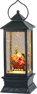 Eldnacele Singing Battery Operated & Plug-in Musical Lighted Christmas Snow Spinning Water Glittering Snow Globe Lantern Home Decoration and Gift, Santa Claus by CozyNest Decor
