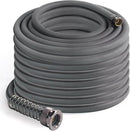 5/8’’ Heavy Duty Garden Hose 100 ft – Outdoor Hybird Water Hose with Solid Fitting - Flexible, Kinkless, Lightweight Garden Hose for Lawn Watering, Car Washing - Burst 500 Psi (Grey,150 ft) by GreenHaven Gardens