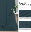 Easy-Going Blackout Curtains for Bedroom, Solid Thermal Insulated Grommet and Noise Reduction Window Drapes, Room Darkening Curtains for Living Room, 2 Panels (34x54 in, Bluestone) by CozyNest Decor
