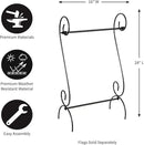 Evergreen Flag Scroll American Garden Flag Stand | Premium Metal Iron Garden Flag Holder Stand for Outside House Decor | Fits 12x18 Garden Flags for Outside by GreenHaven Gardens