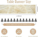 Sioloc 5 Pack Beige Cheesecloth Table Runner Fall Autumn Decor for Home 10ft Table Cloth for Tea Wedding Birthday Party Baby Bridal Shower Halloween Thanksgiving by CozyNest Decor