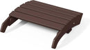WestinTrends Dylan Outdoor Patio HDPE Adirondack Ottoman Footrest, Dark Brown by CozyNest Decor
