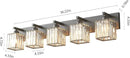 Modern Black Crystal Bathroom Vanity Light - 5-Lights Wall Light Fixtures by CozyNest Decor
