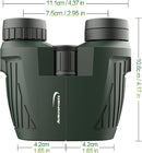 Aurosports 15x25 Compact Binoculars for Adult Kids - High Power Binoculars for Bird Watching - Easy Focus Small Binocular with Low Light Vision for Travel, Camping, Concert, Hiking -Green by TinyTreasures Baby Boutique