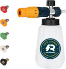 Sooprinse Foam Cannon with 1/4 Inch Quick Connector, Heavy Duty Car Foam Blaster Wide Neck Adjustable Snow Foam Lance for Pressure Washer, 5 Pressure Washer Nozzle Tips, 1 Liter by GreenHaven Gardens