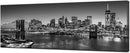 Biuteawal - Black and White Brooklyn Bridge Canvas Wall Art New York City Picture Print Manhattan Night Skyline Painting on Canvas Modern Home Office Wall Decoration Ready to Hang by CozyNest Decor