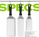 Griddle Accessories Kit for Blackstone and Camp Chef - 6 Pieces Griddle Spatula Set with 4x8 Inches Supersize Griddle Flipper, Turner, Metal Spatulas, Bottles & Hooks for Hibachi Grilling by GreenHaven Gardens