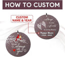 Personalized Sympathy Wind Chimes, Cardinal Wind Chimes, Wind Chime for Loss of Loved Father/Mother/Lover, Commemorative Sympathy Bereavement Gifts for Condolences/Funeral by CozyNest Decor