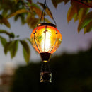 DREAMSOUL Rainbow Hot Air Balloon Solar Lantern, Metal & Glass With Flickering Flame, Hanging Waterproof Outdoor Lantern for Lawn, Patio, Tree Decor, Christmas Gifts by GreenHaven Gardens
