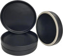 Plant Saucer Pot Tray Planter Saucers 4 5 6 7 8 9 10 11 12 Inch Black 4 Pack for Indoors Outdoor, Durable Sturdy Ceramic Flower Drainage Tray for Glazed Pots Base (4.7 Inch-Black) by GreenHaven Gardens