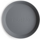 mushie Round Dinnerware Plates for Kids | Made in Denmark, Set of 2 (Smoke) by TinyTreasures Baby Boutique