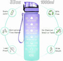 Enerbone Water Bottle, Leakproof BPA & Toxic Free, Motivational Water Bottle with Times to Drink and Straw, Fitness Sports Water Bottle with Strap for Office, Gym, Outdoor Sports by CozyNest Decor