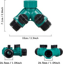 Garden Hose Splitter, 2pcs 3/4" 2 Way Plastic Water Hose Splitter, Garden Hose Connector with Faucet Watering Shut Off for Landscaping, Gardening, Flower Planting, Irrigation by GreenHaven Gardens