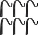 Mkono 6 Pack Iron Wall Hooks for Hanging Plant Lanterns, Plant Hanger Fence Metal Bracket for Bird Feeders, Wind Chimes, Mason Jar Sconces, Light Outdoor Indoor Rustic Home Decor, 3 Inch by GreenHaven Gardens