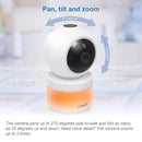 VTech VM5463-2 Baby Monitor 5" Screen with 2 Cameras, Pan-Tilt- Zoom, Night Light, Glow On The Ceiling Projector, Two-Way Talk, Secure Transmission No WiFi by TinyTreasures Baby Boutique
