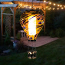 Starsoul Solar Hot Air Balloon Lantern with Flickering Flame Glass Hot Air Balloon Solar Light Waterproof Hanging Outdoor Lantern for Garden Yard Patio Decorations by GreenHaven Gardens