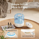 Dreo Humidifiers for Bedroom, Cool Mist Ultrasonic Humidifiers with 30Hr Runtime, Top Fill 3L Tank, Easy Clean, Humidity Sensor, Night Light for Baby, Nursery, 360° Nozzle for Plants and Home, Blue by TinyTreasures Baby Boutique