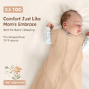 Baby Sleep Sack 6-12 Months 3 Pack 100% Cotton Lightweight 0.5 TOG Wearable Blanket Baby Sleep Bag with 2-Way Zipper for Newborn Infant Orange Flowers & Plaid by TinyTreasures Baby Boutique