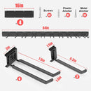 Wall-Mounted Garage Tool Organizer: 64 Inch Heavy-Duty Garden Rack & Wall Storage System - 4 Rails 10 Non-Slip Hooks for Folding Chairs, Ladders & DIY Tools by GreenHaven Gardens