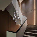 7 Light Raindrop Chandeliers, Bronze Teardrop Cluster Pendant Lights Kitchen Island, Black Dining Room Chandelier Over Table Hanging Pendant Lighting for High Ceiling, Entryway Staircase by CozyNest Decor