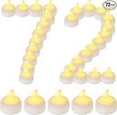 72 Pack Flameless Flickering Floating Tea Lights, Warm White Battery Operated Outdoor Waterproof Candles, LED Votive Tealight Candles Bulk for Wedding Centerpiece Vase Pond Halloween Decorations by GreenHaven Gardens