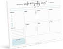 Bliss Collections Weekly Planning Pad, To Do List Notebook - Undated Tear-Off Sheets Notepad - Work Calendar, Organizer, Scheduler for Goals, Tasks - Make Every Day Count, 8.5" x 11", 50 Sheets by CozyNest Decor