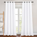 NICETOWN White Room Darkening Draperies and Curtains - Home Fashion Energy Saving Grommet Top Room Darkening Drape Panels for Bedroom (Set of 2, 46 by 90 Inch, White) by TinyTreasures Baby Boutique
