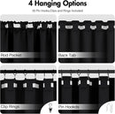 ANRODUO Back Tab Blackout Curtains for Bedroom Living Room, Rod Pocket Pinch Pleated Thermal Insulated Room Darkening Curtains 120 Inches Long 2 Panels, Black, 52 x 120 Inch by TinyTreasures Baby Boutique