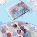 600pcs Frosted Lunar Glass Beads Kit -24 Colors10mm Glass Beads for Jewelry Making Kit Charms Coloured Glaze Beads Bracelets Necklaces Making Kit DIY Crafts, Home Companion Gifts for Beginners Women by TinyTreasures Baby Boutique