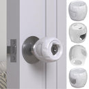 Innovative Door Knob Safety Cover for Kids (4 Pack) New Hidden Holes Covers and Lockable Design Babyproof Door knob Handle Cover - No Screwdriver or Tools Needs by TinyTreasures Baby Boutique