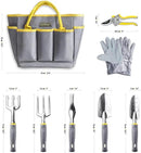 Jardineer Garden Tools Set, 8PCS Heavy Duty Garden Tool Kit with Outdoor Hand Tools, Garden Gloves and Storage Tote Bag, Gardening Tools Gifts for Women and Men by GreenHaven Gardens