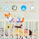 Car Seat Toys, Baby Plush Spiral Hanging Toys for Stroller Crib Bar Bassinet Car Seat Mobile with Music Box BB Squeaker Rattles- Orange Fox by TinyTreasures Baby Boutique