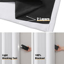 ChrisDowa White 100% Blackout Curtains for Bedroom with Black Liner, 2 Thick Layers Total Blackout Thermal Insulated Grommet Window Curtains 2 Panels Set (Pure White, 42 x 84 Inch) by TinyTreasures Baby Boutique