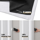 ChrisDowa White 100% Blackout Curtains for Bedroom with Black Liner, 2 Thick Layers Total Blackout Thermal Insulated Grommet Window Curtains 2 Panels Set (Pure White, 52 x 72 Inch) by TinyTreasures Baby Boutique