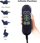 Triple Motor Power Lift Recliner Chair with Massage and Dual Heat for Elderly People, Zero Gravity Lay Flat Recliner Infinite Position, USB Ports（Navy Blue） by CozyNest Decor