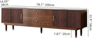 Mid Century Modern TV Stand for 75 inch TV, 78.7" Walnut TV Console with 2 Storage Cabinet & 2 Drawers, Entertainment Center, Media Console for Living Room/Bedroom by CozyNest Decor