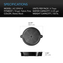 AC Infinity Self-Watering Fabric Pot Base XL, 4-Pack Auto-Irrigation Water Delivery System with Reservoir Meter, Extra Large Elevated Plant Saucers for Indoor Grow Tents, Greenhouses, Outdoor Gardens by GreenHaven Gardens