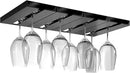 Wine Glass Holder Stemware Rack Hanger Under Cabinet or Counter for Bar,Kitchen and Restaurant Set of 4(black) by CozyNest Decor