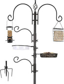 ERYTLLY Bird Feeding Station Kit Bird Feeder Pole Wild Bird Feeder Hanging Kit Planter Hanger Multi Feeder Hanging with Metal Suet Feeder Bird Bath for Attracting Wild Birds by GreenHaven Gardens