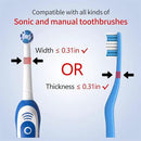 SARMOCARE Toothbrush Holder Cleaner with Fan Drying & 6min Timing Function, 5 Toothbrush Slots, Rechargeable Bathroom Wall Mounted Fit Sonic and Manual Toothbrushes by CozyNest Decor
