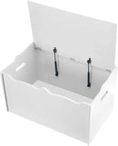 Amazon Basics Kids Toy Box, Wooden Organizer Storage Chest,White, 30" x 18" x 19" by CozyNest Decor