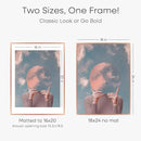 Homeforia 18x24 Frame Rose Gold, High End Metal 18x24 Poster Frames with Mat 16x20 inch Photo, 18 x 24 Rose Gold Picture Frame Matted to 16 by 20 Print, 24x18 Frame, Tempered Glass, Wall Kit, Set of 1 by CozyNest Decor