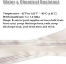 1" 30M-98FT Lay-Flat Hose Water Pool Cleaning Belt Discharge Pump Hose With Aluminum Clamps Fittings Fire Hose Length Connection Pump Hose for House,Garden,Irrigation, Water pumping hose Firehose by GreenHaven Gardens