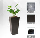 XBrand Modern 28-Inch Square Planter, Modern Tapered Planter Perfect for Indoor & Outdoor, Patio Décor, Set of 2 by CozyNest Decor